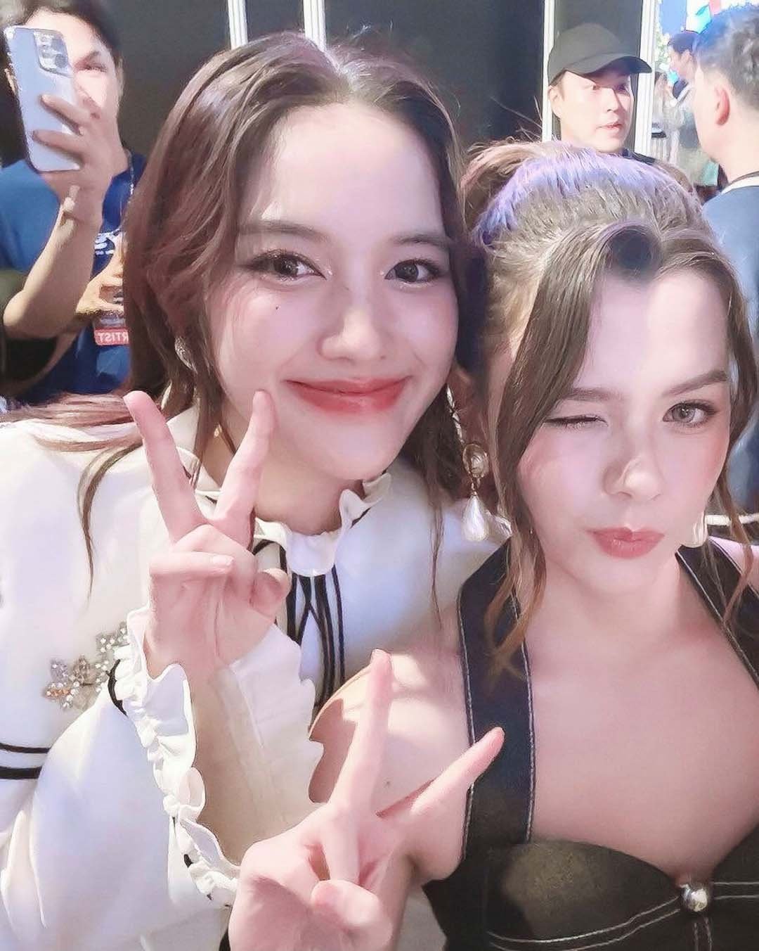 Freen Sarocha and Becky Armstrong at an event in Thailand, 2025.